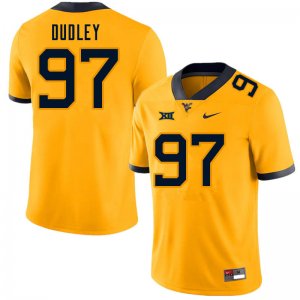 Men's West Virginia Mountaineers NCAA #97 Brayden Dudley Gold Authentic Nike Stitched College Football Jersey ZD15O42KY